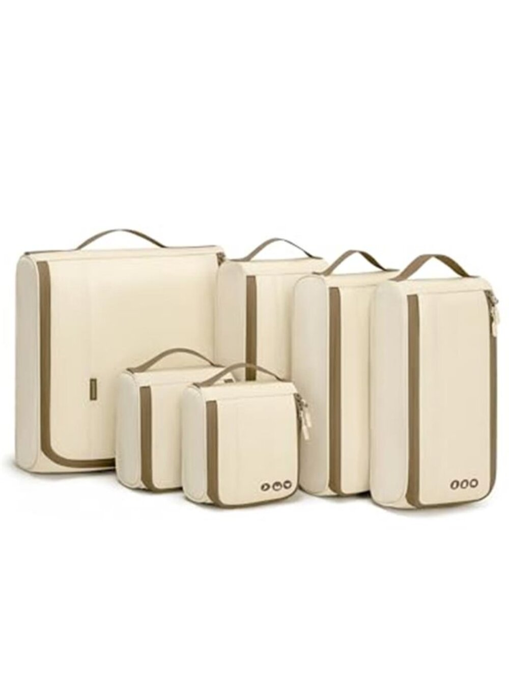 6 Set Packing Cubes Travel Luggage Organizer Bags Suitcase Storage Yellow
